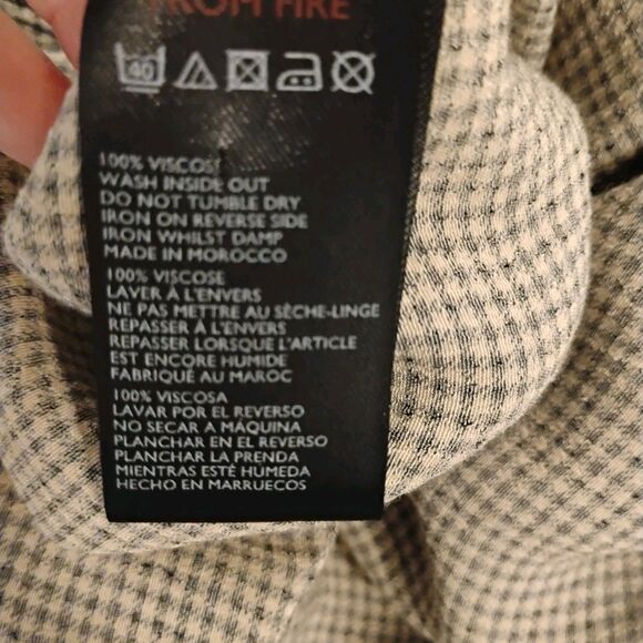 urban outfitters dress Mini Hounds tooth Button Down 50s Country Grunge Sz M - Picture 9 of 9